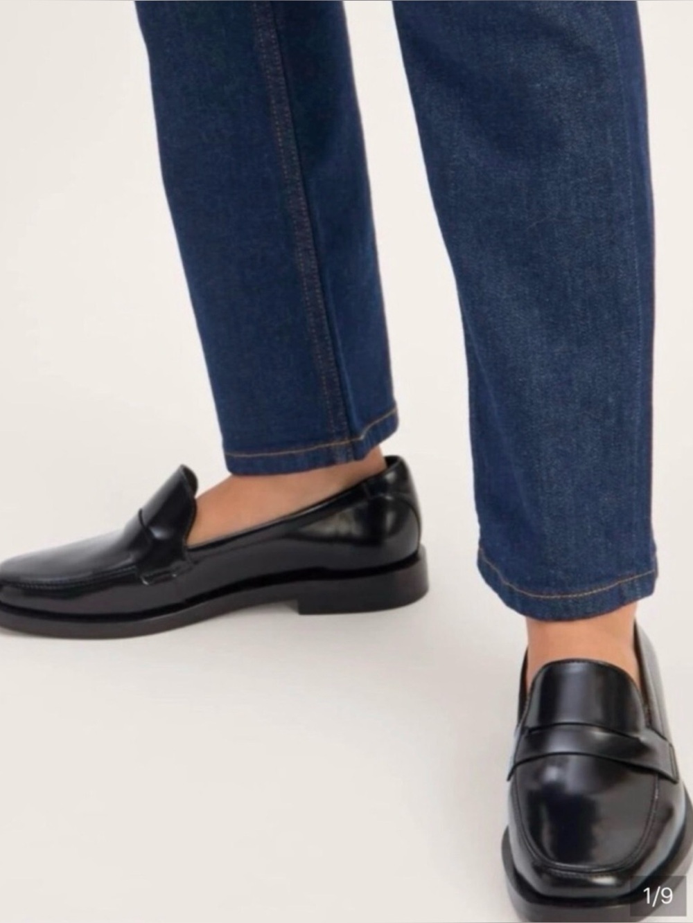 Everlane Penny Loafer Patent Black Leather Women's Size 9.5